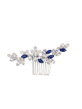 3/$20 NWT | Blue Clear Rhinestone Crystal Statement Hair Comb Wedding Bridal